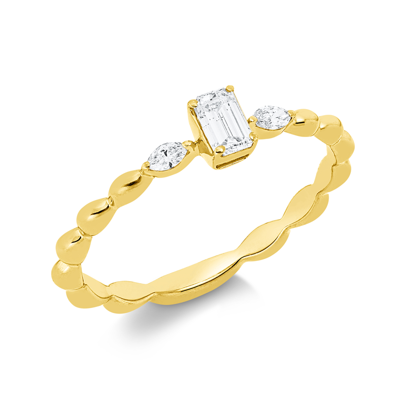 Solitaire mit Besatz Ring
