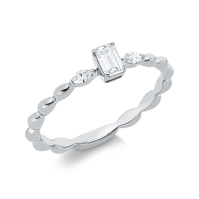 Solitaire mit Besatz Ring