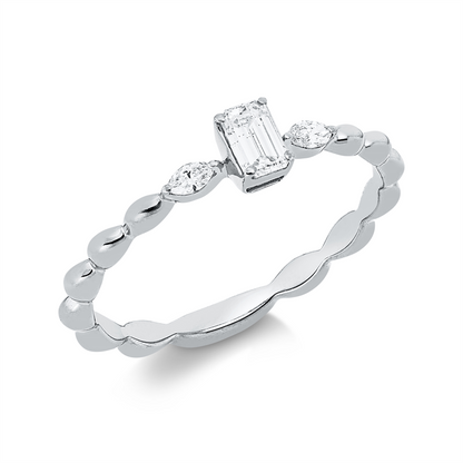 Solitaire mit Besatz Ring