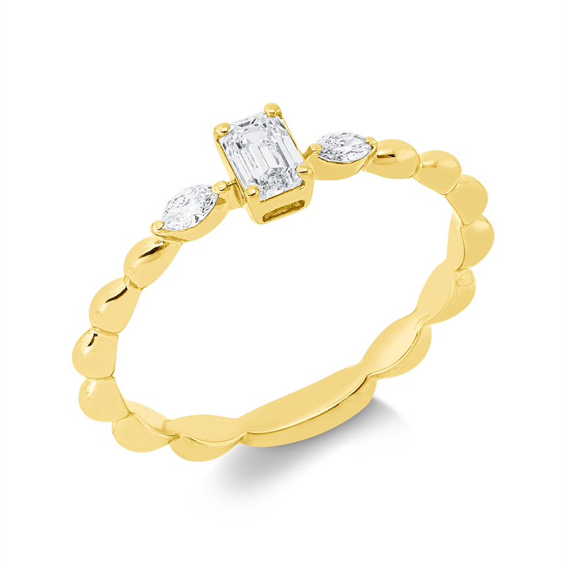 Solitaire mit Besatz Ring