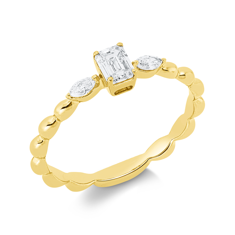 Solitaire mit Besatz Ring