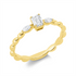 Solitaire mit Besatz Ring