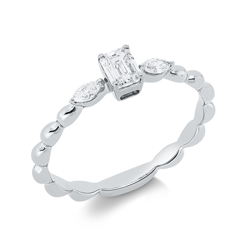 Solitaire mit Besatz Ring