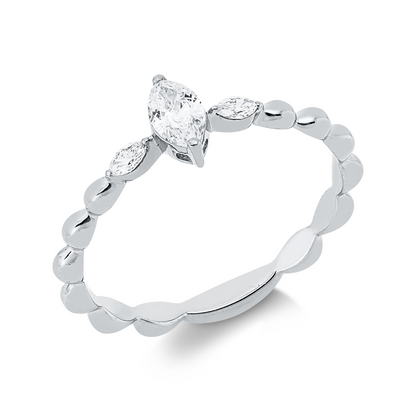 Solitaire mit Besatz Ring