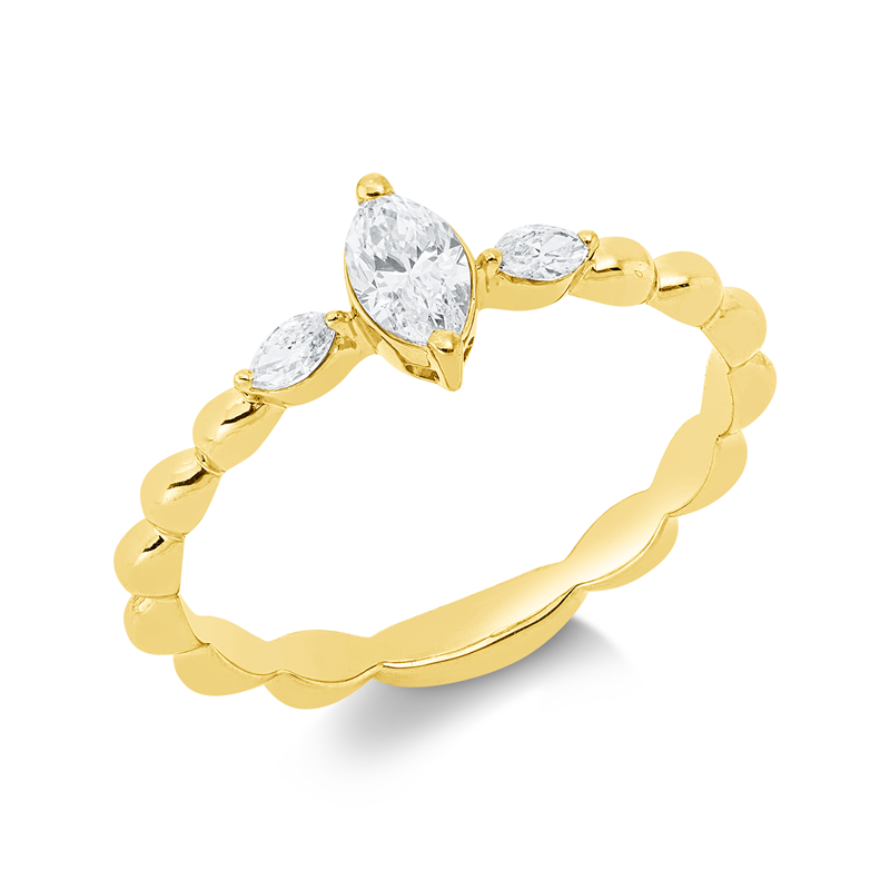 Solitaire mit Besatz Ring