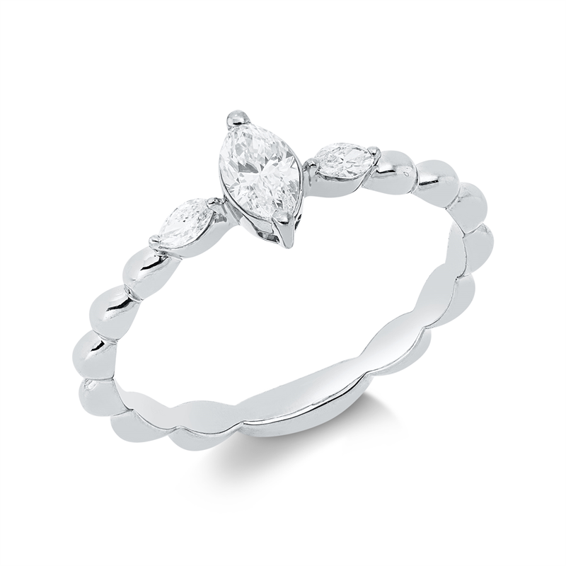 Solitaire mit Besatz Ring
