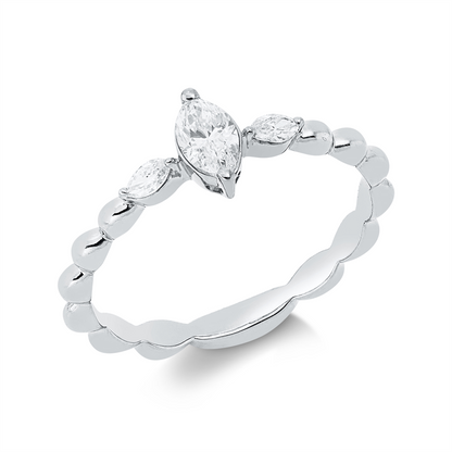 Solitaire mit Besatz Ring