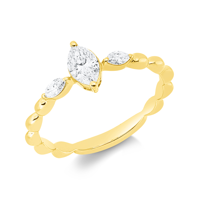 Solitaire mit Besatz Ring