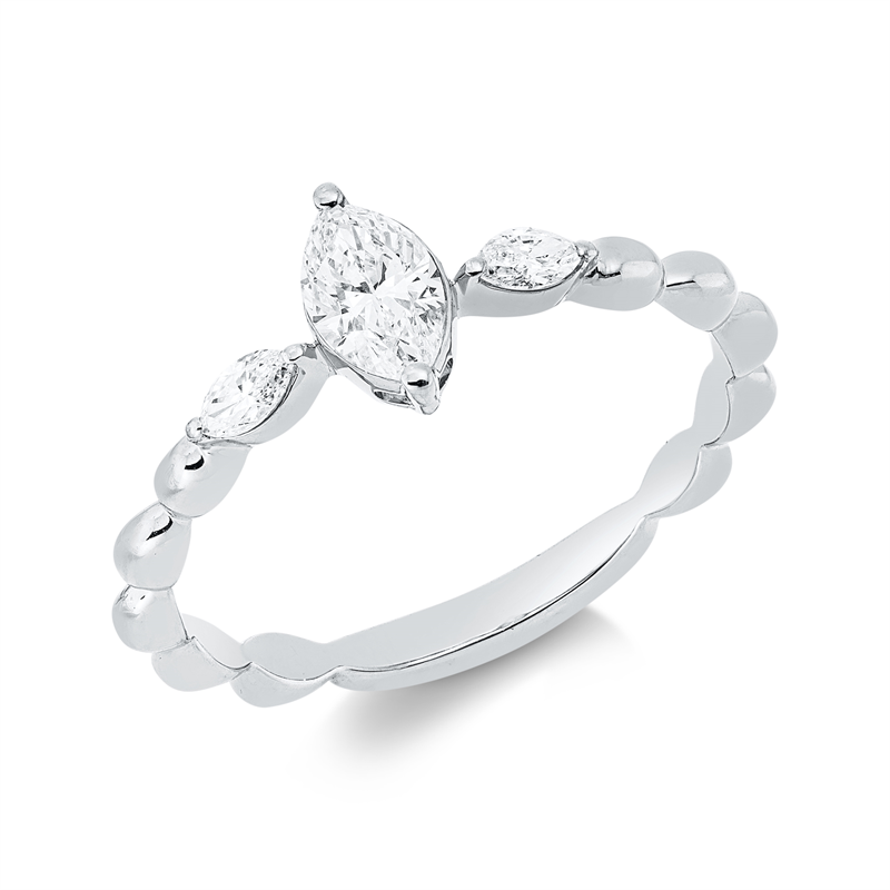 Solitaire mit Besatz Ring