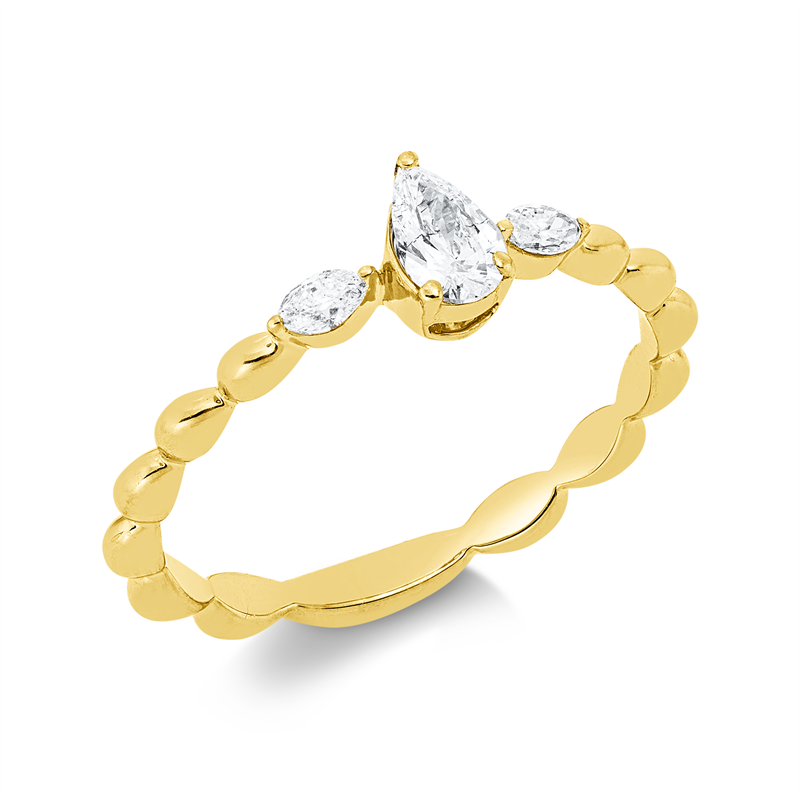 Solitaire mit Besatz Ring