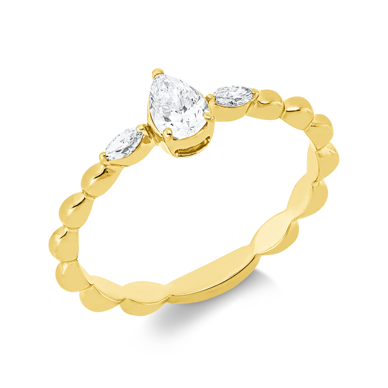 Solitaire mit Besatz Ring