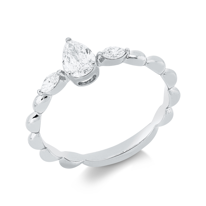 Solitaire mit Besatz Ring