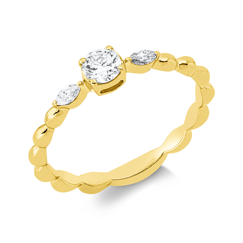 Solitaire mit Besatz Ring