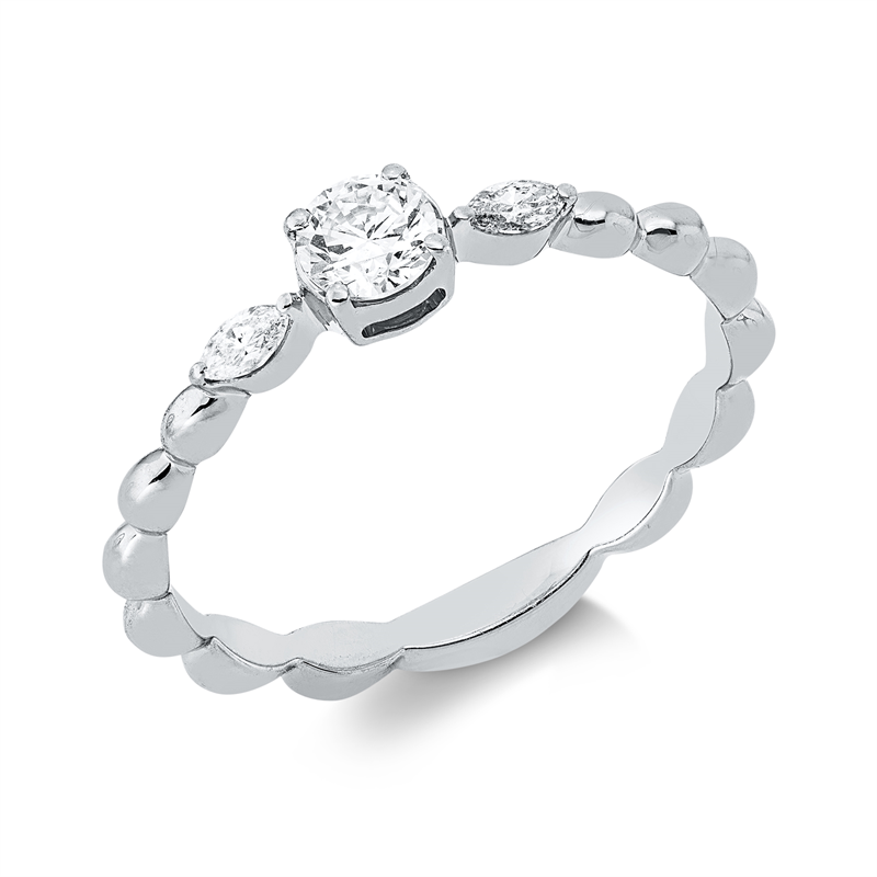 Solitaire mit Besatz Ring