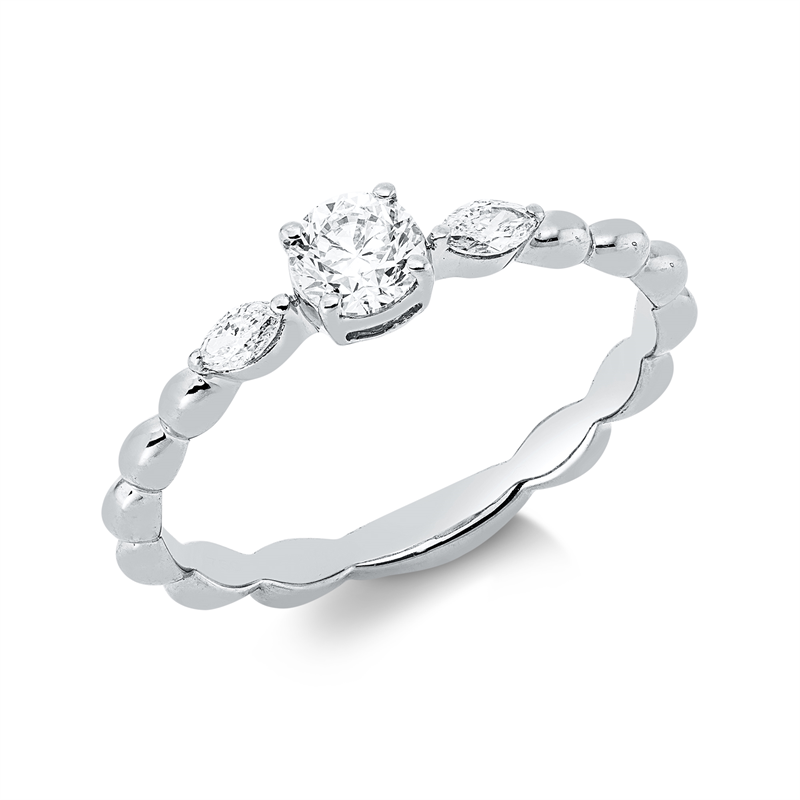 Solitaire mit Besatz Ring