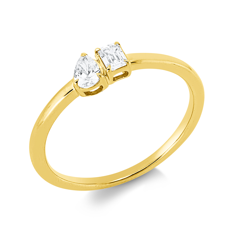 Solitaire mit Besatz Ring