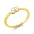 Solitaire mit Besatz Ring