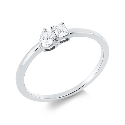 Solitaire mit Besatz Ring