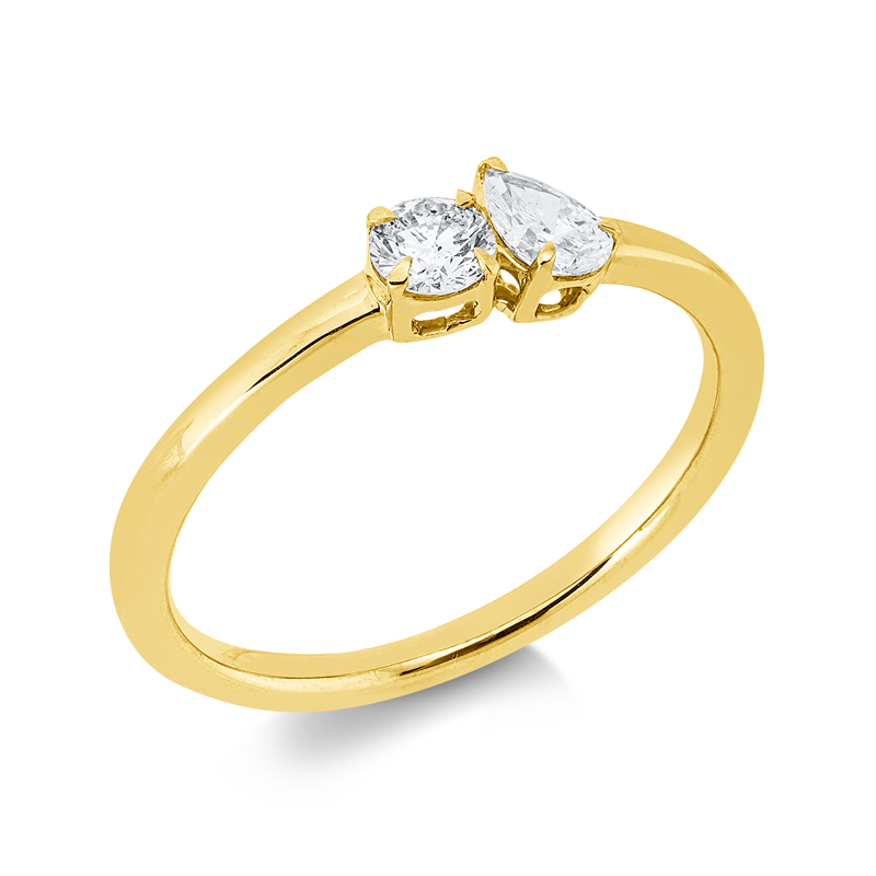 Solitaire mit Besatz Ring
