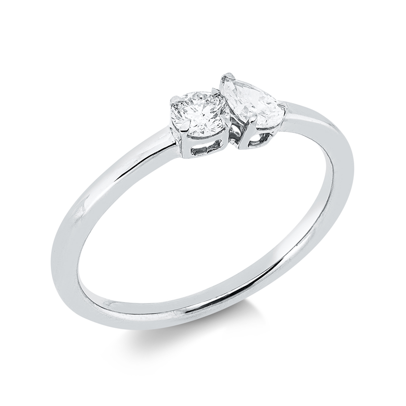 Solitaire mit Besatz Ring