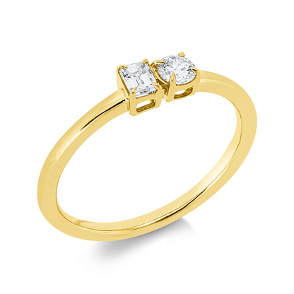 Solitaire mit Besatz Ring