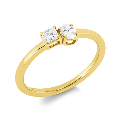 Solitaire mit Besatz Ring