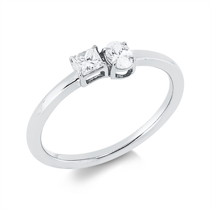 Solitaire mit Besatz Ring