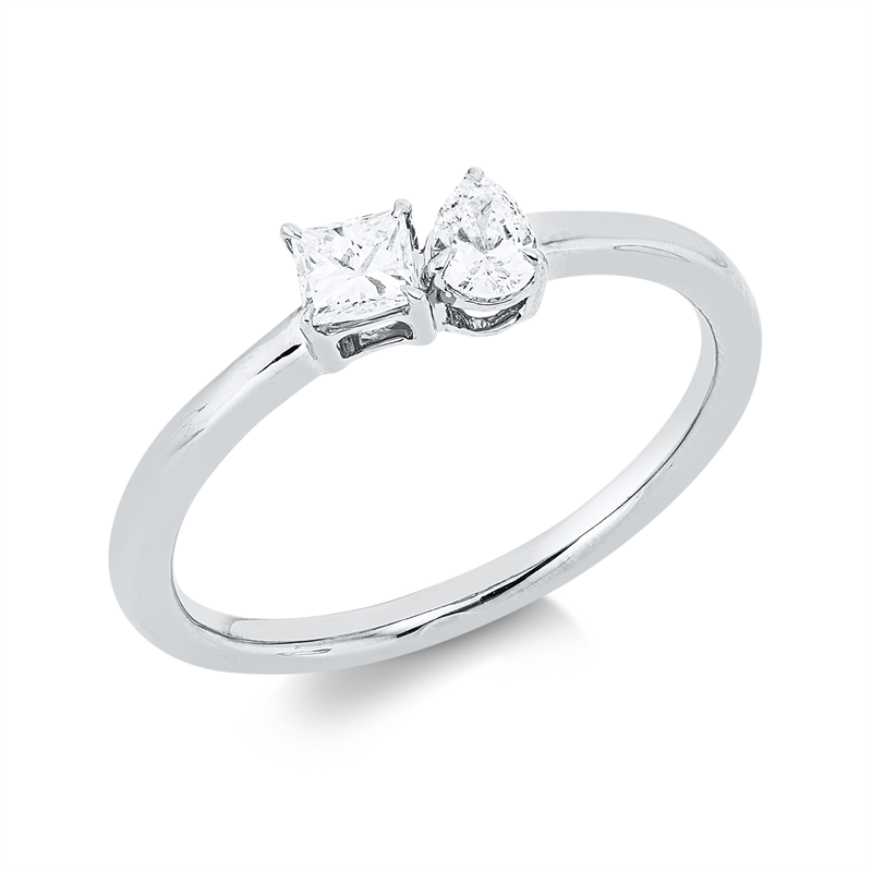 Solitaire mit Besatz Ring