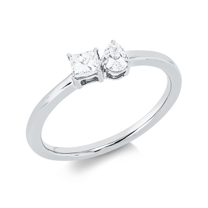 Solitaire mit Besatz Ring
