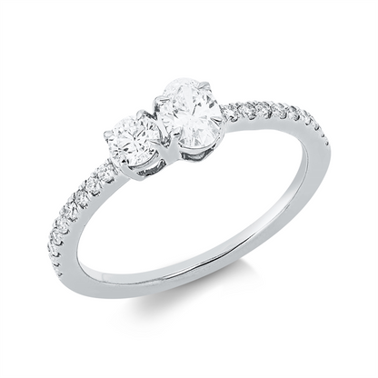 Solitaire mit Besatz Ring