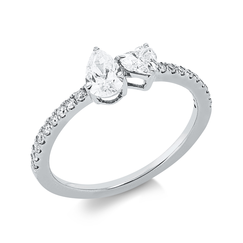 Solitaire mit Besatz Ring