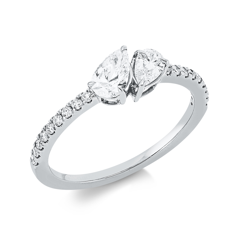 Solitaire mit Besatz Ring