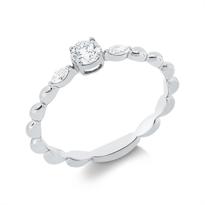 Solitaire mit Besatz Ring