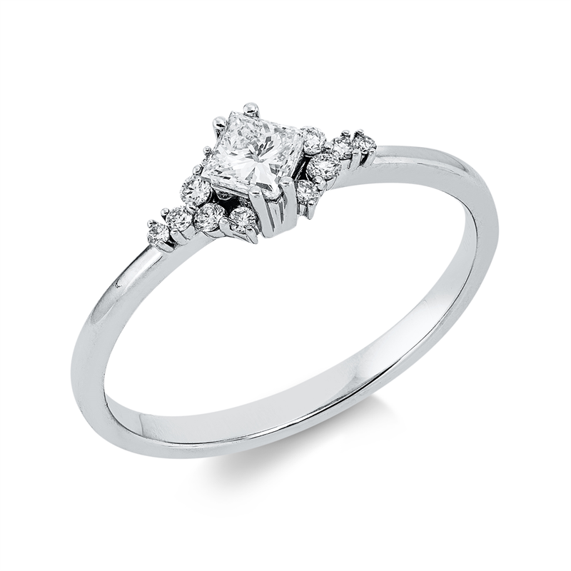 Solitaire mit Besatz Ring