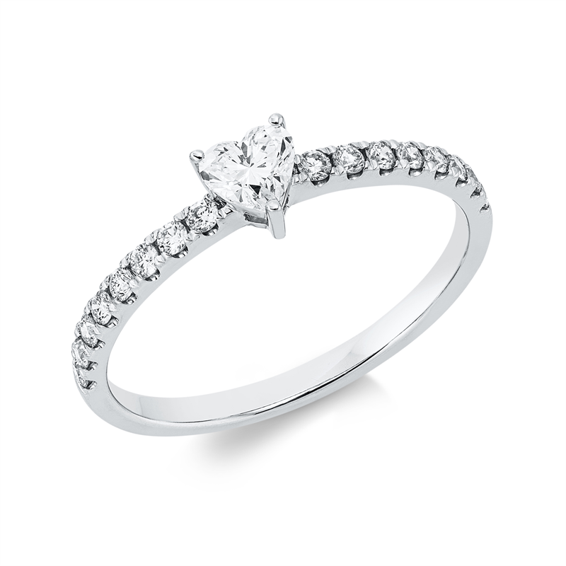 Solitaire mit Besatz Ring