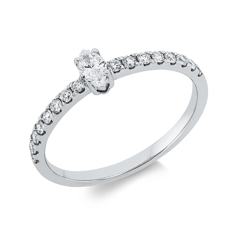 Solitaire mit Besatz Ring