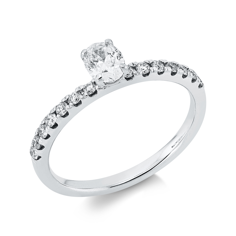 Solitaire mit Besatz Ring