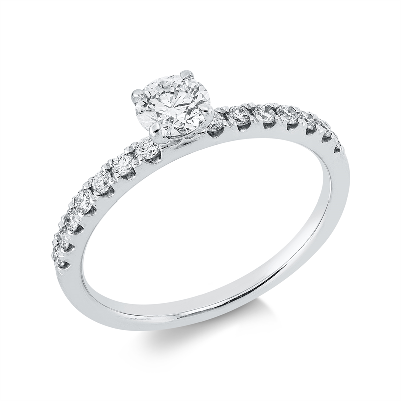 Solitaire mit Besatz Ring