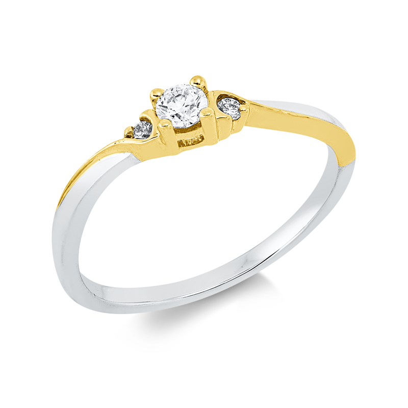 Solitaire mit Besatz Ring