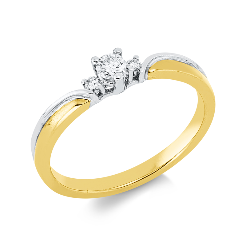 Solitaire mit Besatz Ring