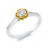 Solitaire mit Besatz Ring