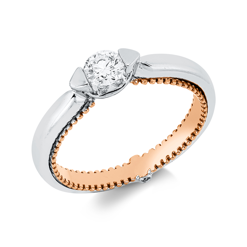 Solitaire mit Besatz Ring