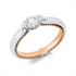 Solitaire mit Besatz Ring