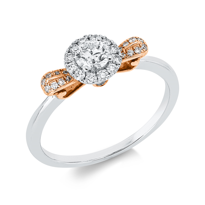 Solitaire mit Besatz Ring