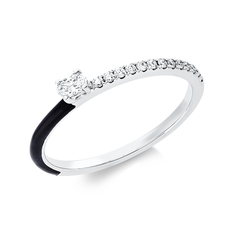 Solitaire mit Besatz Ring