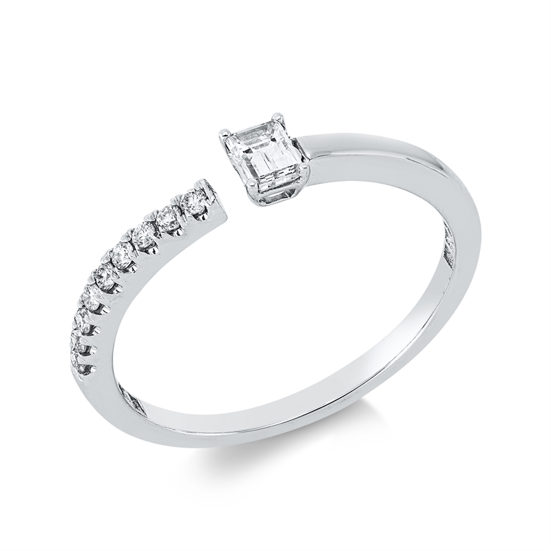 Solitaire mit Besatz Ring