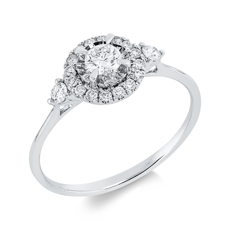 Solitaire mit Besatz Ring