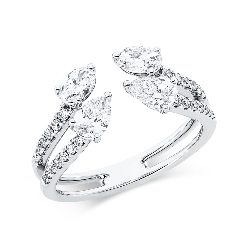 Mehrfachsteinbesatz Ring