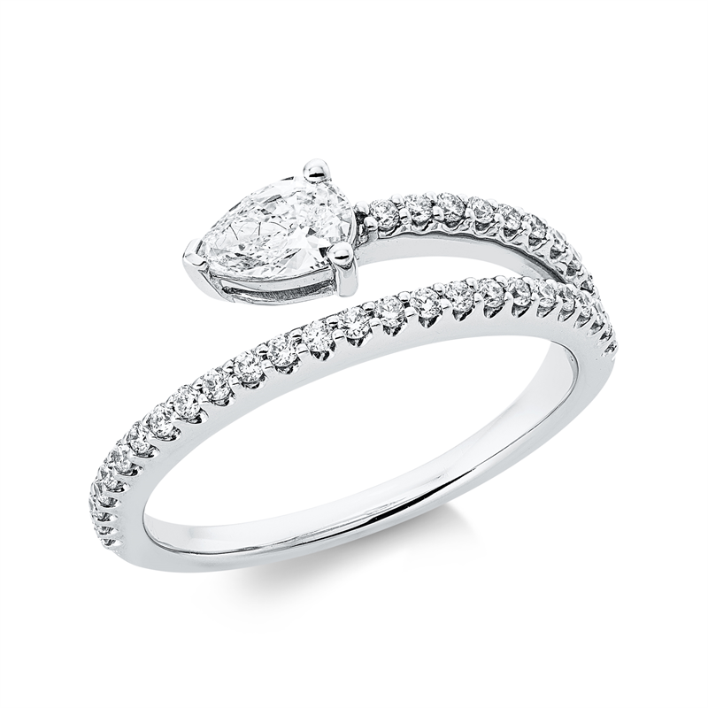 Solitaire mit Besatz Ring