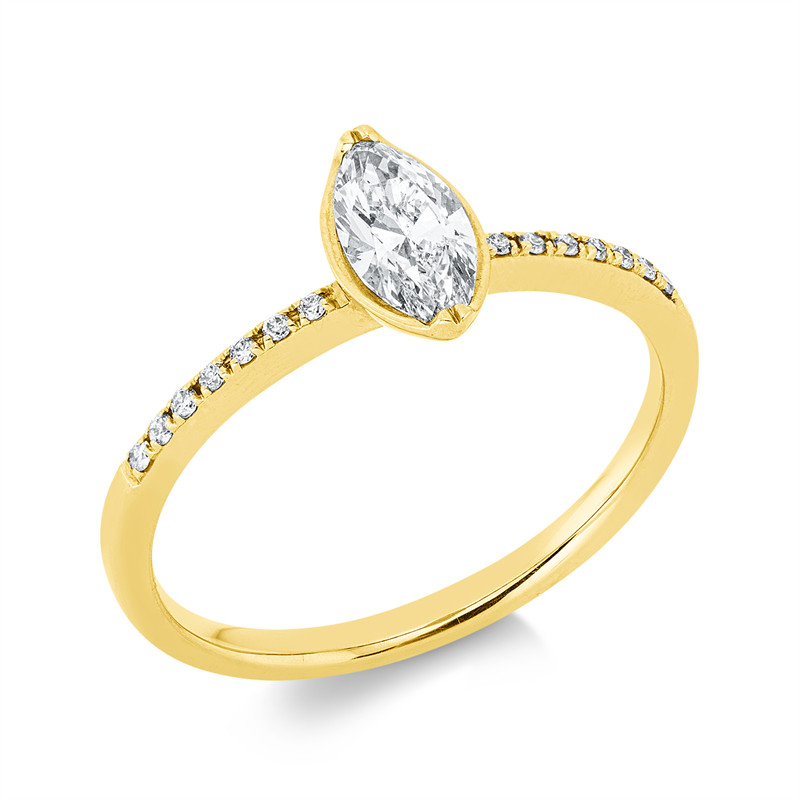 Solitaire mit Besatz Ring